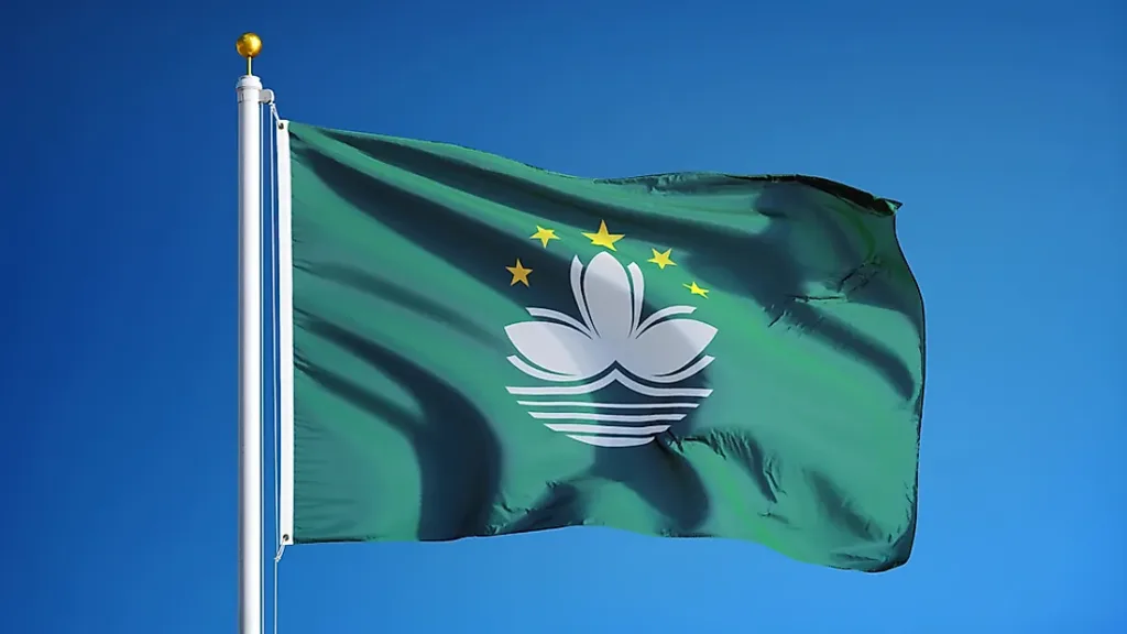 country flag with a flower