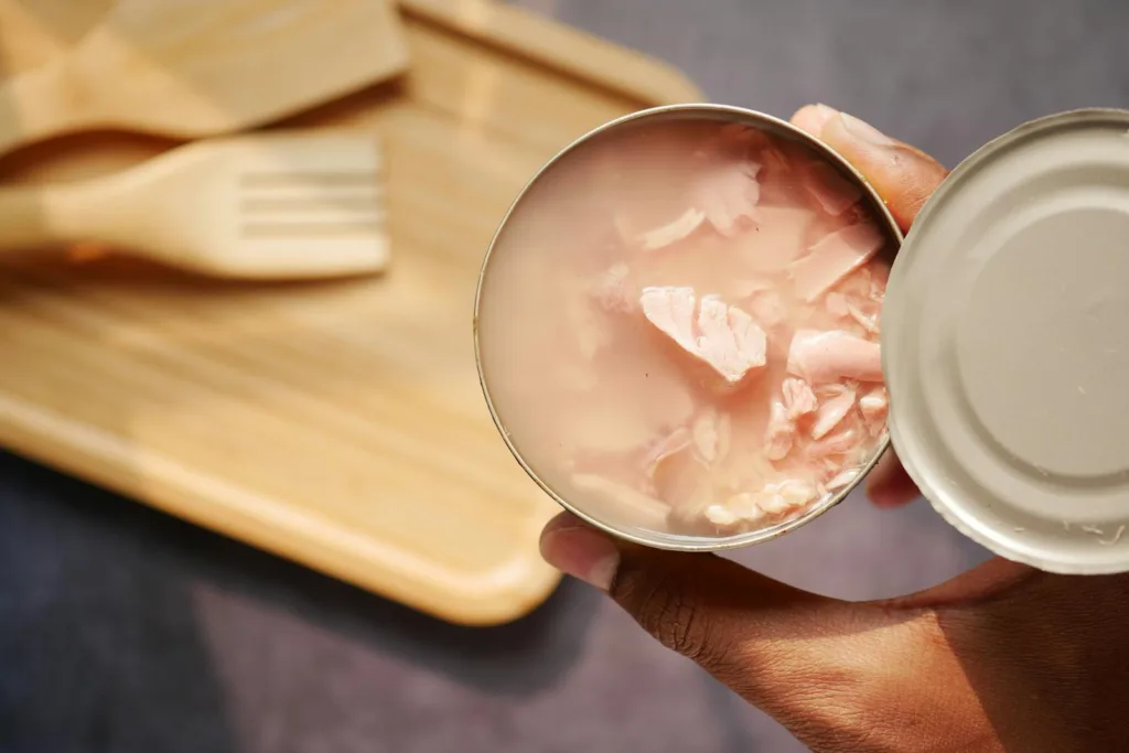 A Person Holding a Can of Tuna