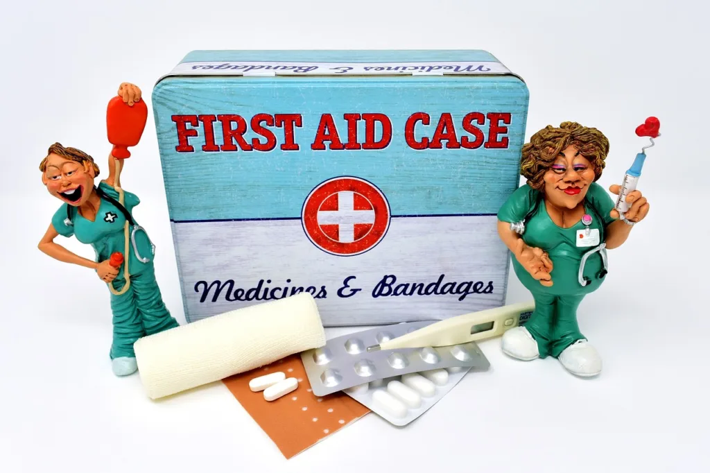 first aid, supply, nurse