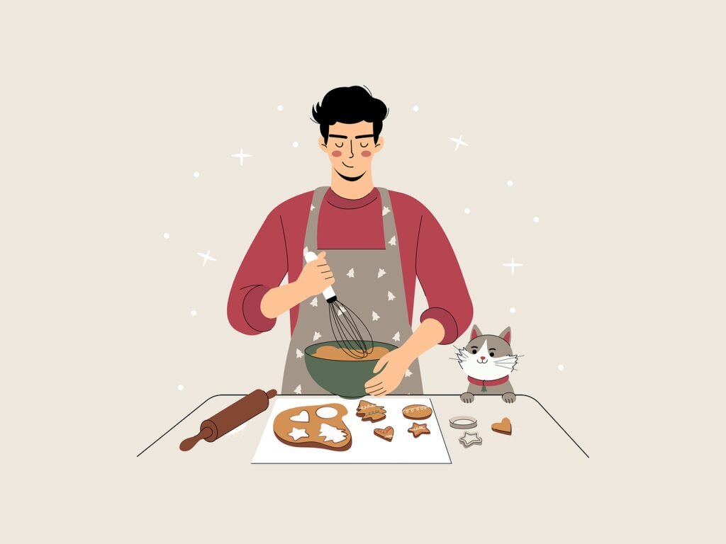 baking, animal, christmas
