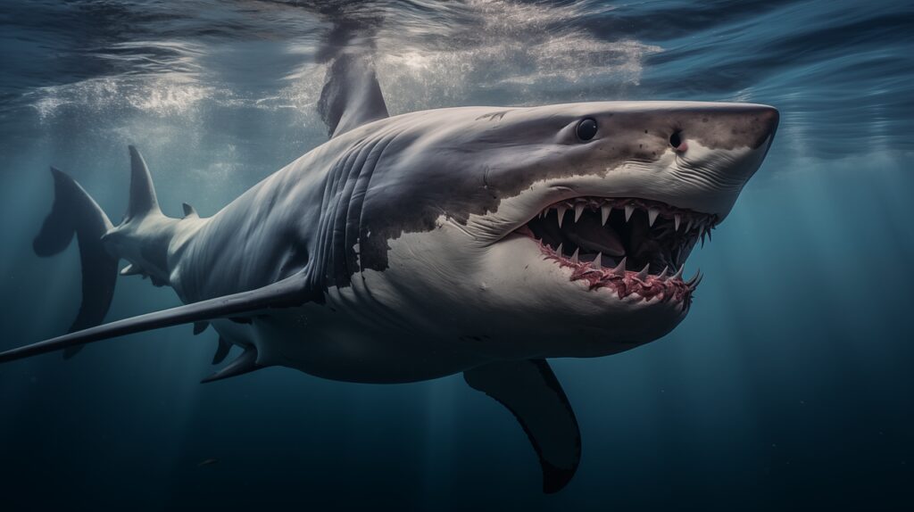 megalodon, shark, ocean