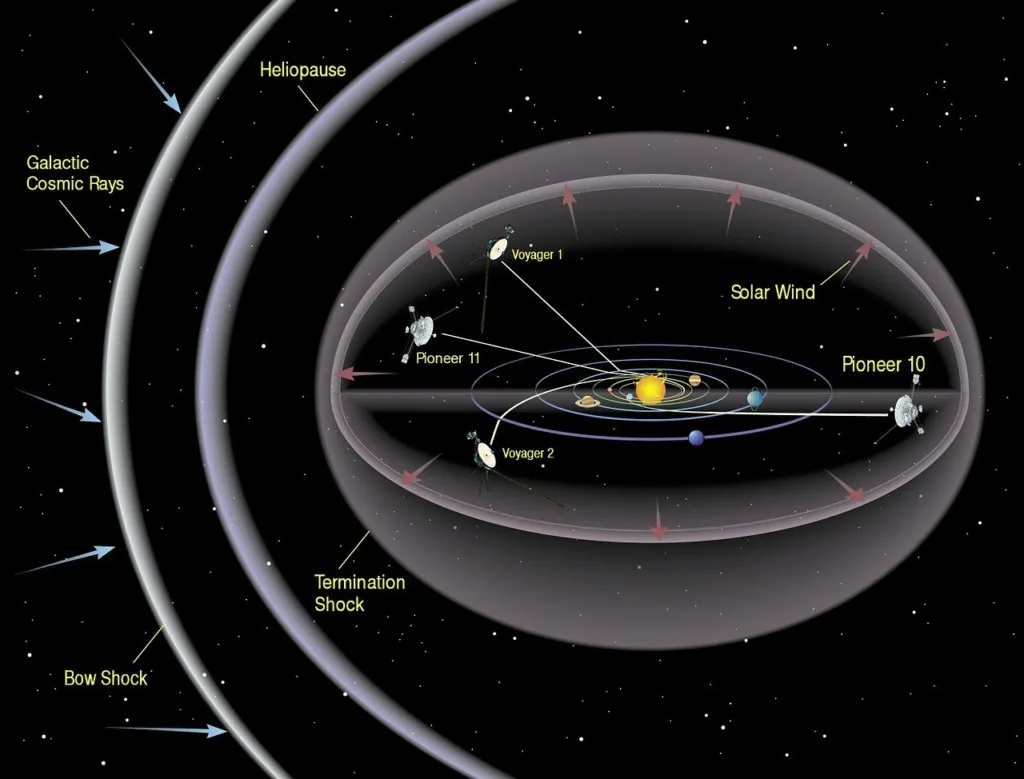 solar system, space, heliosphere