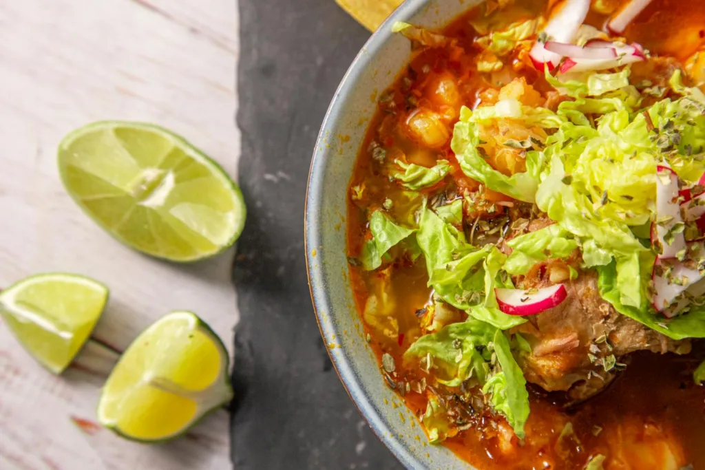 Pozole Soup in a Bowl