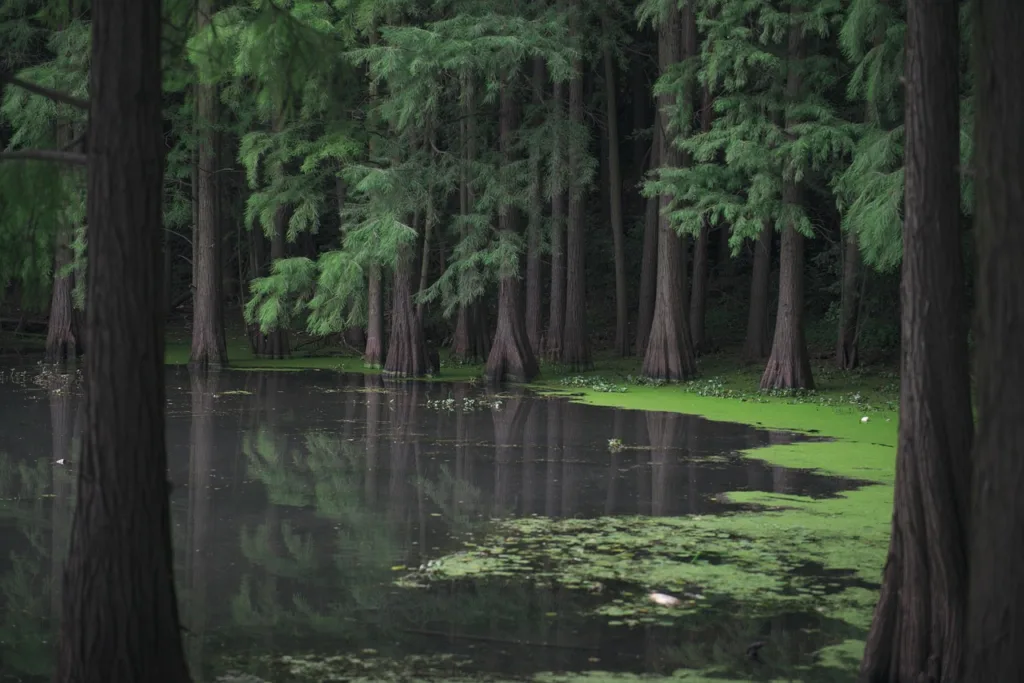 forest, mangroves, lake