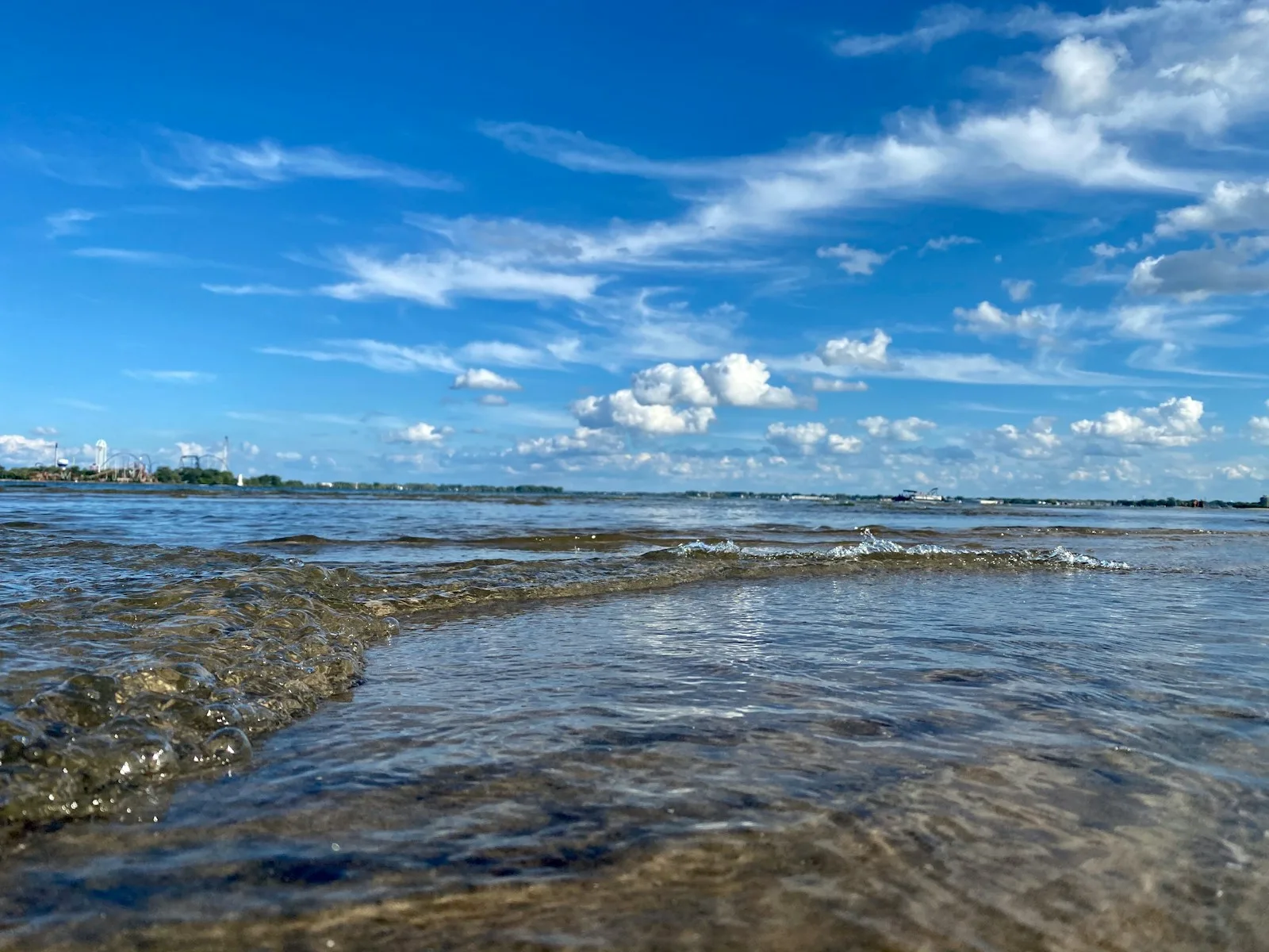 blue sky and white clouds over sea